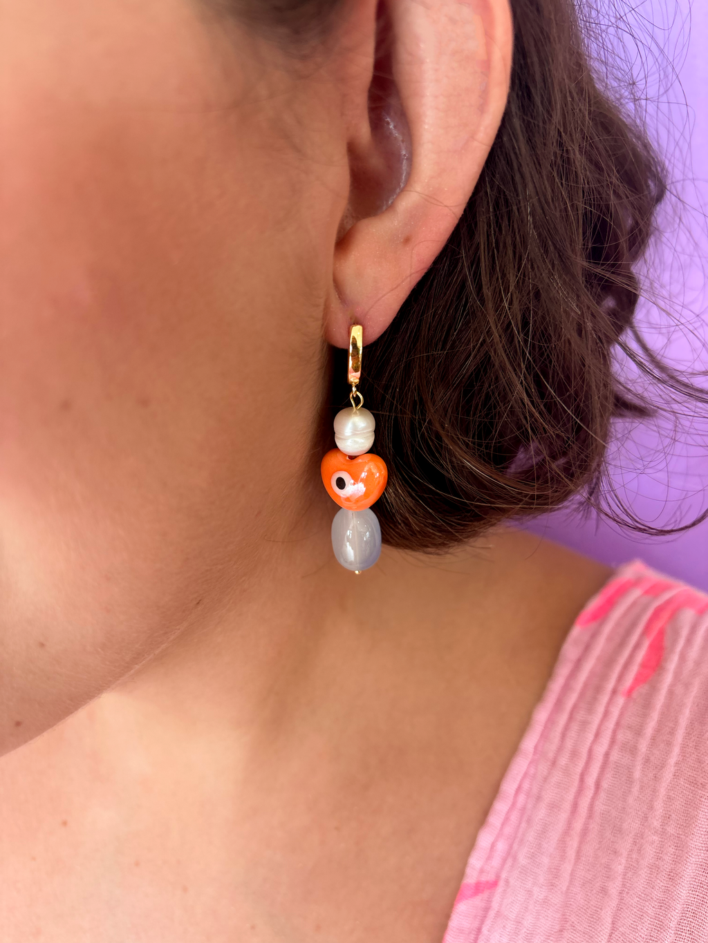 Pastel Pearl Hoops