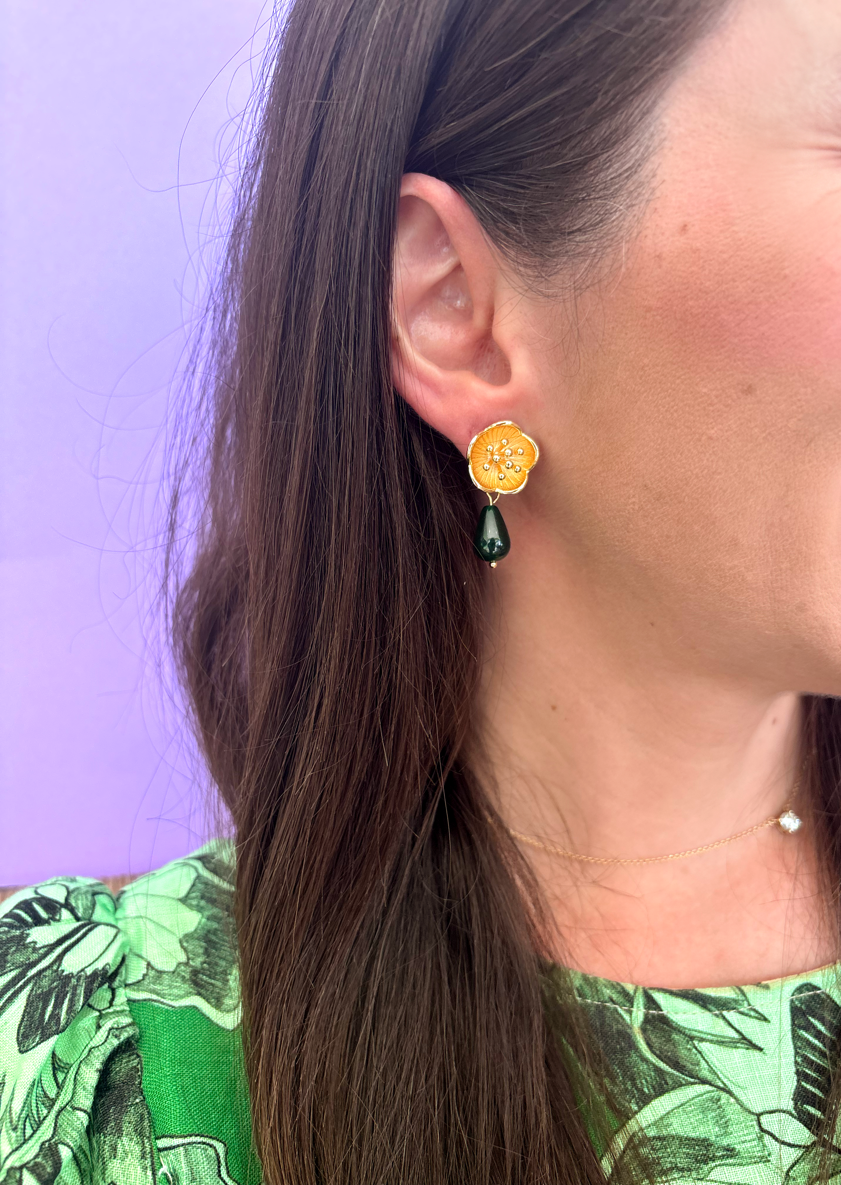 Gold Deep Verdant Fleurs