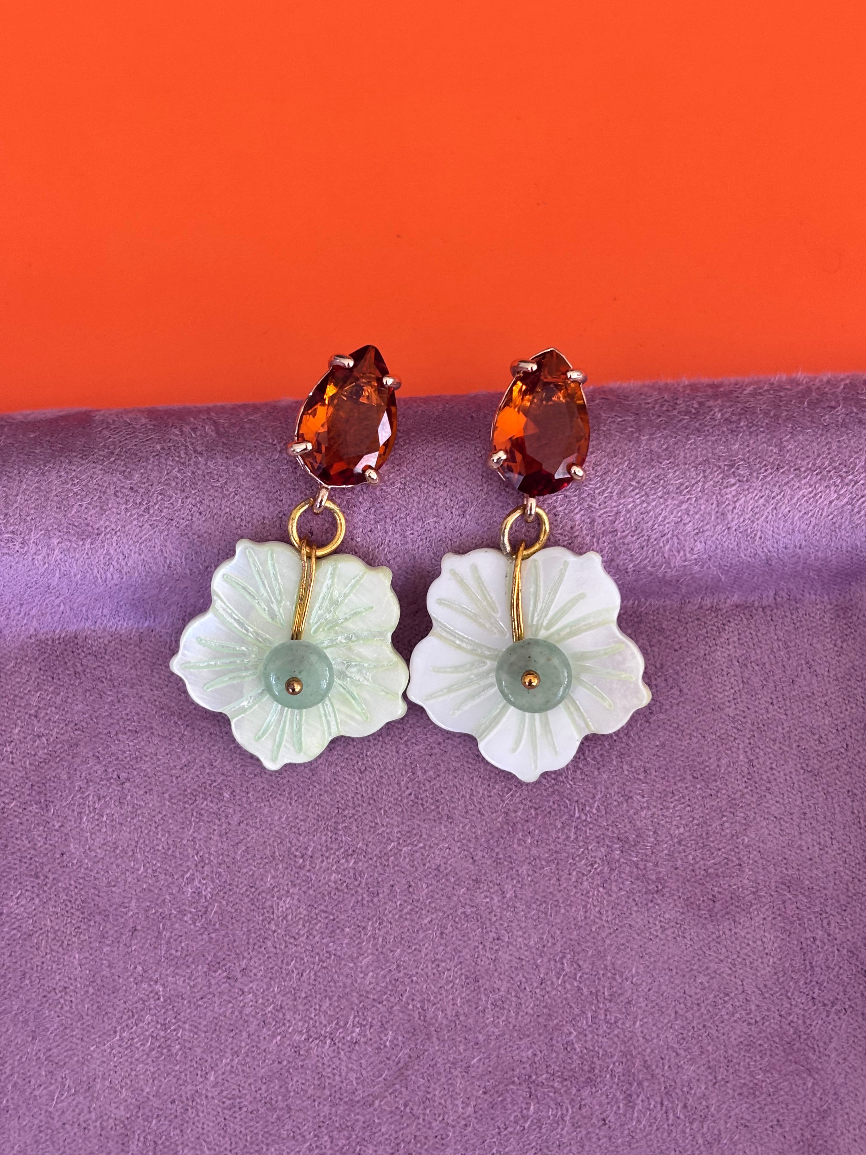 Amber Opaline Blossoms