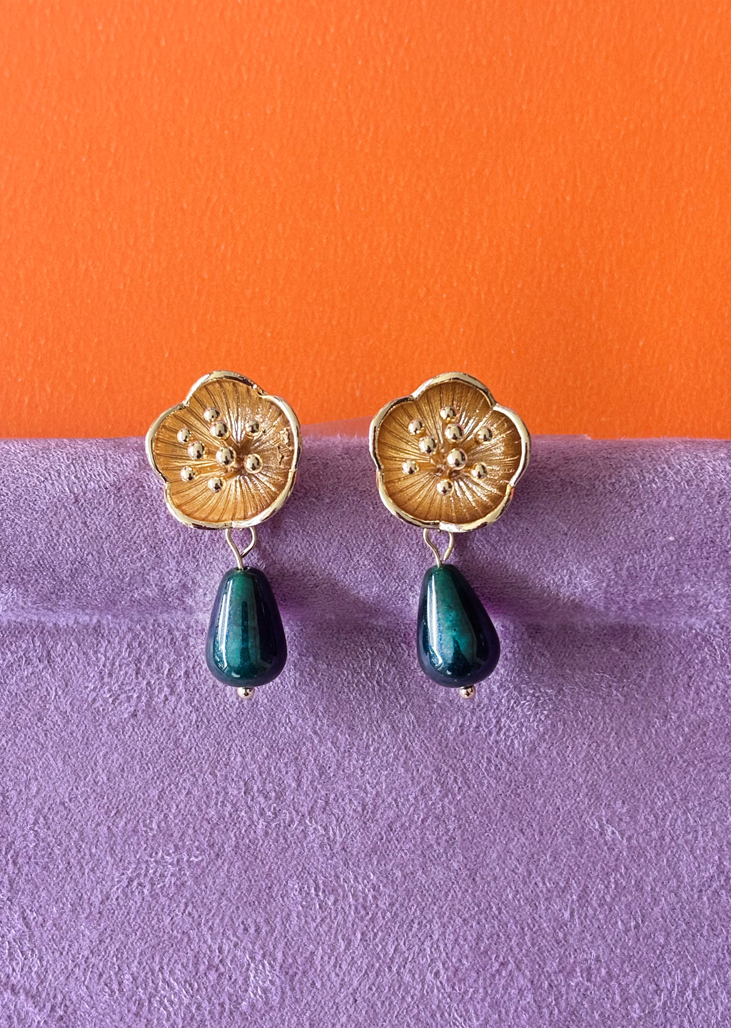 Gold Deep Verdant Fleurs