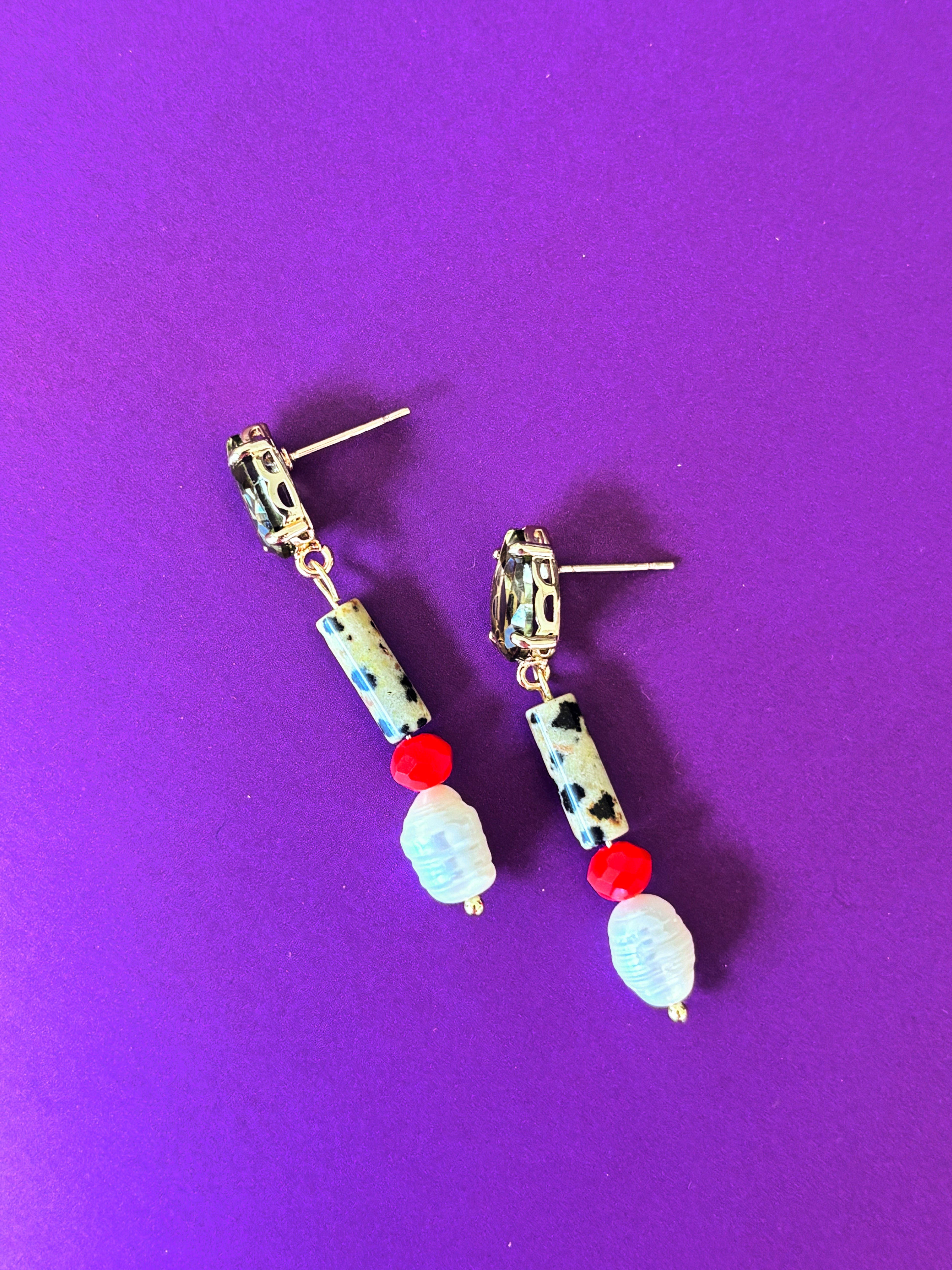 Touch of Red Guinea Pearls