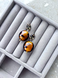Tortoiseshell Glass Drop Earrings