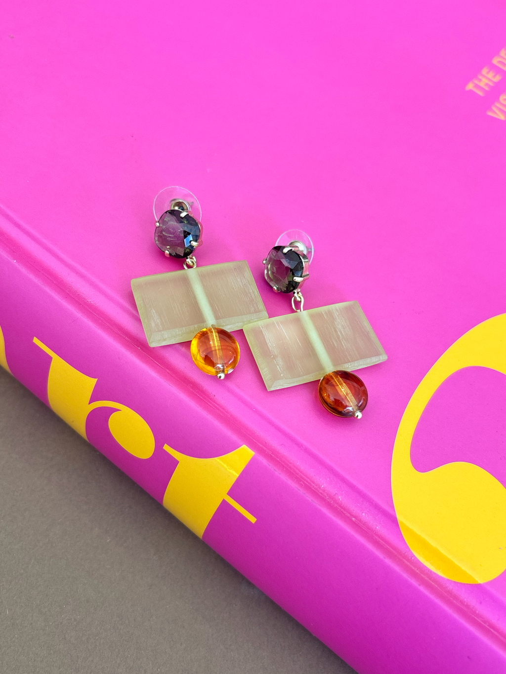 Yellow Glass Mondrian Drops