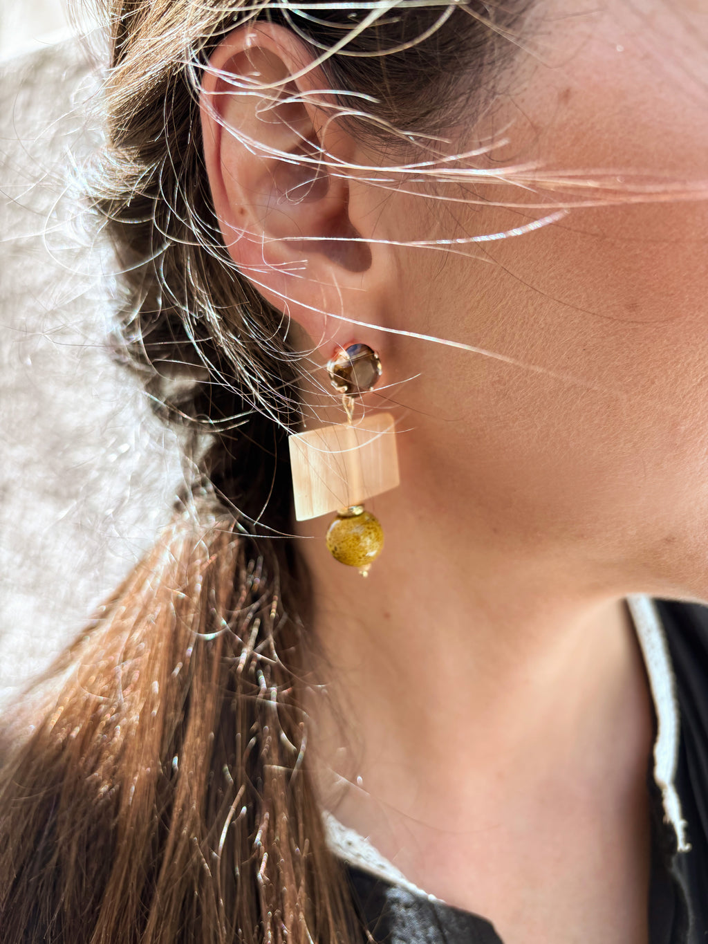 Pink Glass Mondrian Drops